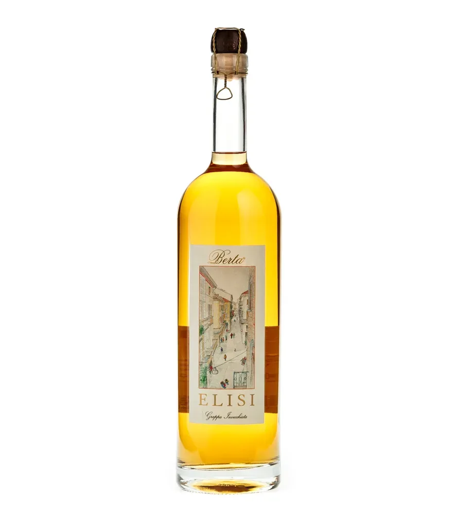 Berta Grappa Elisi / 43 % Vol. / 3,0 Liter-Flasche in Holzkiste
