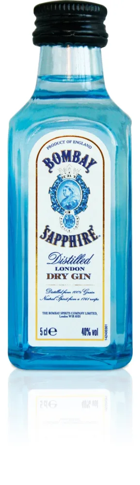 Bombay Sapphire London Dry Gin / 40% Vol. / 0,05 Liter-Flasche
