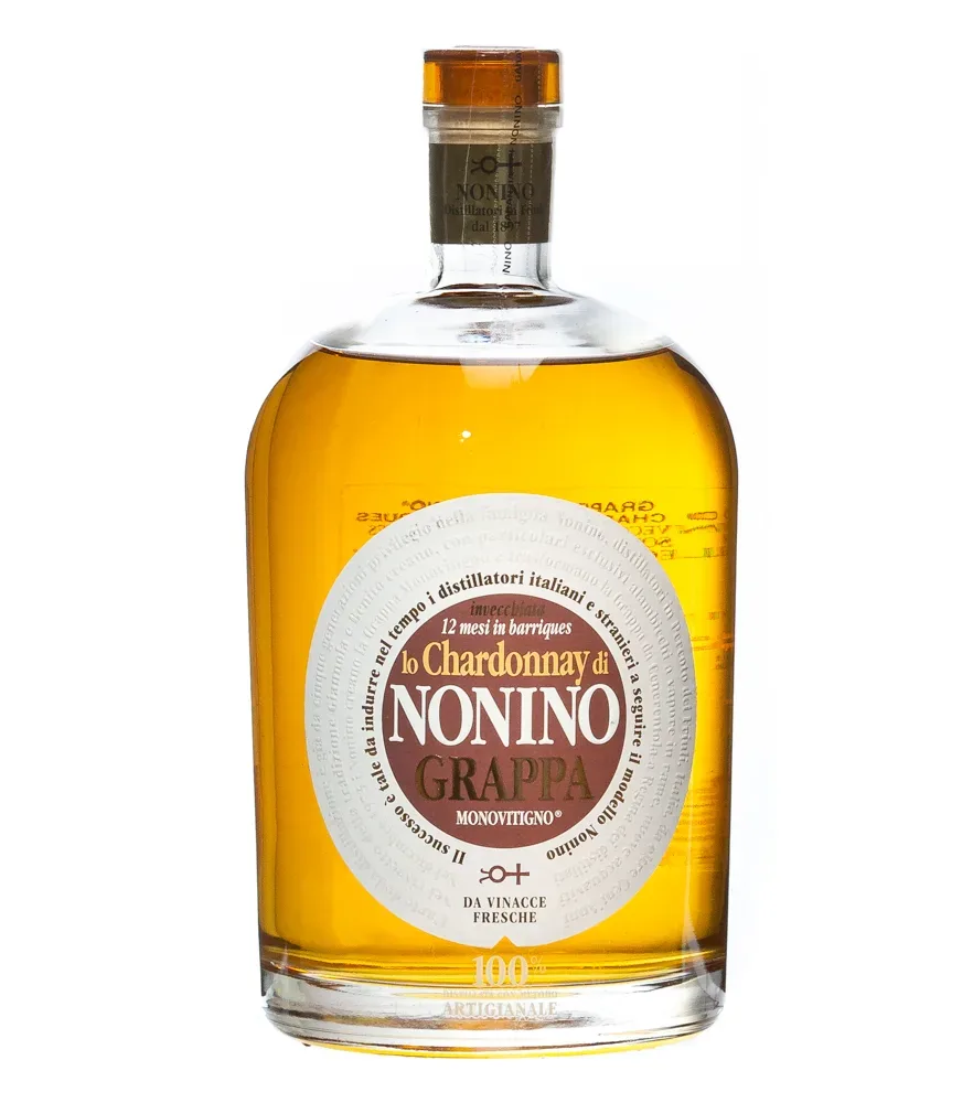 Grappa Nonino In barriques lo Chardonnay di Nonino Grappa Monovitigno / 41 % vol. / 2,0 Liter-Flasche