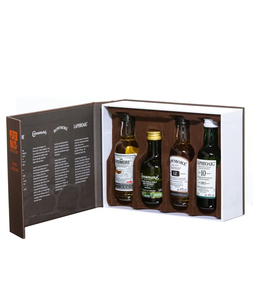 Peated Malts of Distinction Whisky Tasting Collection Probierset / 40 % Vol. / 4 x 0,05 Liter in Geschenkbox