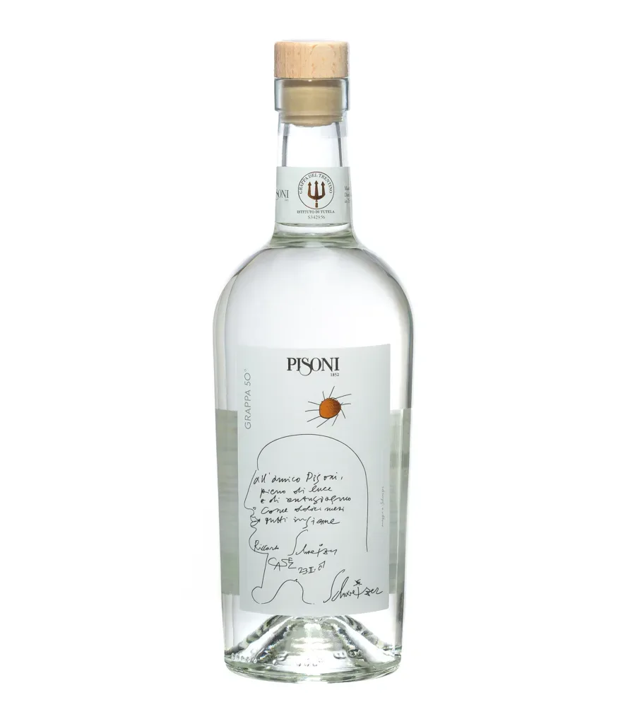 Pisoni Grappa Trentina del Sole Bio / 50 % Vol. / 0,7 Liter-Flasche