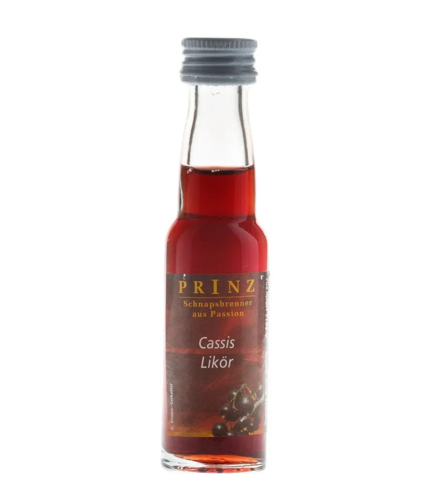 Prinz: Cassis-Likör / 20% Vol. / 0,02 Liter - Flasche