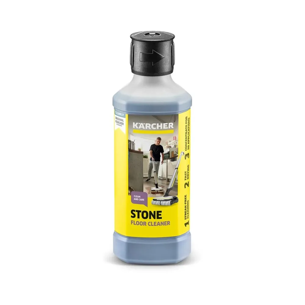 Kärcher Reinigungsmittel Stein RM537, 500 ml Bodenreiniger – Staubsauger Düse/Staubsauger Bürste – blau