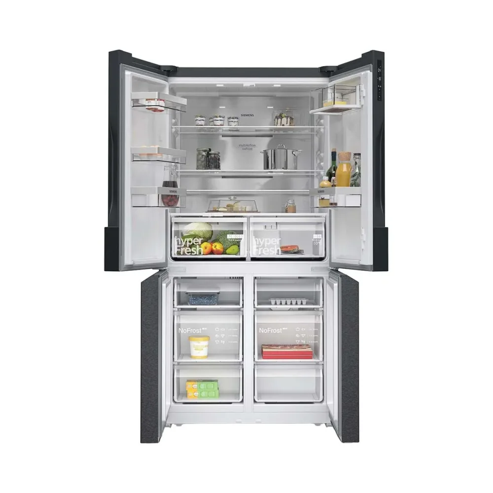 Siemens KF96NAXEA Kühl-/ Gefrierkombination – Food Center – black steel