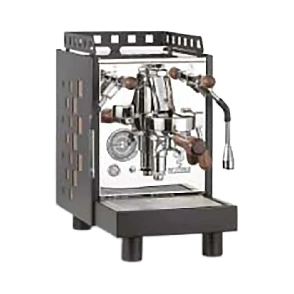 Bezzera ARIA TOP PID schwarz/holz Espresso Halbautomat – Siebträgermaschine/Espressomaschine