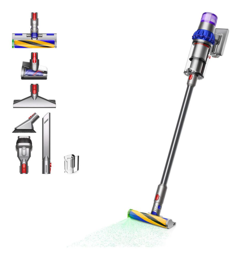 Dyson V15 Detect Fluffy Akku-Besenstaubsauger – Akku Staubsauger/Besenstaubsauger – blau