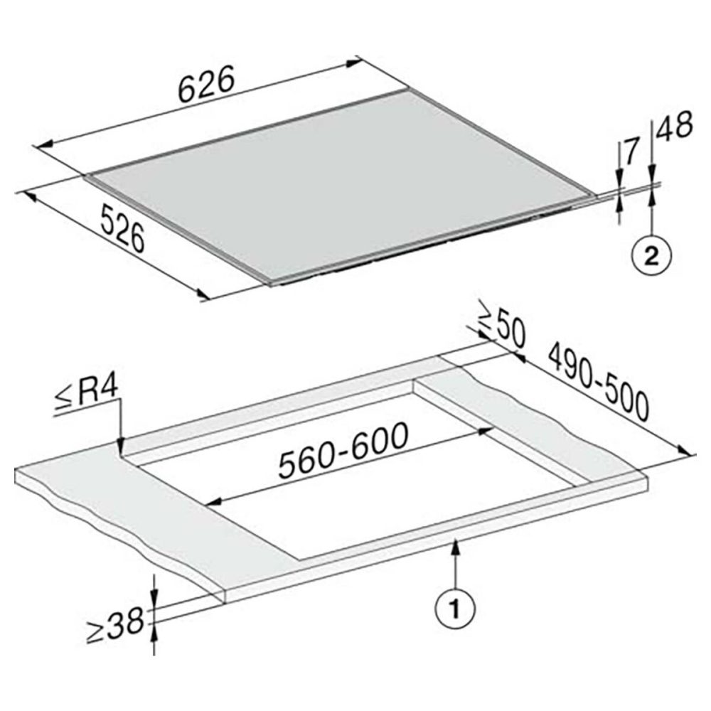 Miele KM7063FR Kombinations-Induktionskochfeld – Induktionskochfeld herdgesteuert