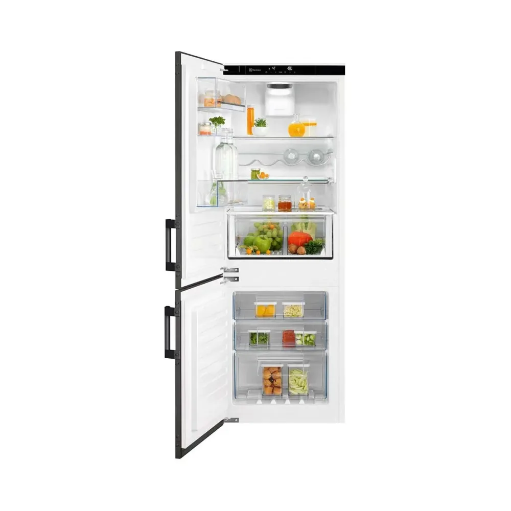 Electrolux EK276BNLSW Kühlschrank mit Gefrierfach dekorfähig – Einbaukühlschrank mit Gefrierfach 55 cm dekorfähig – schwarz