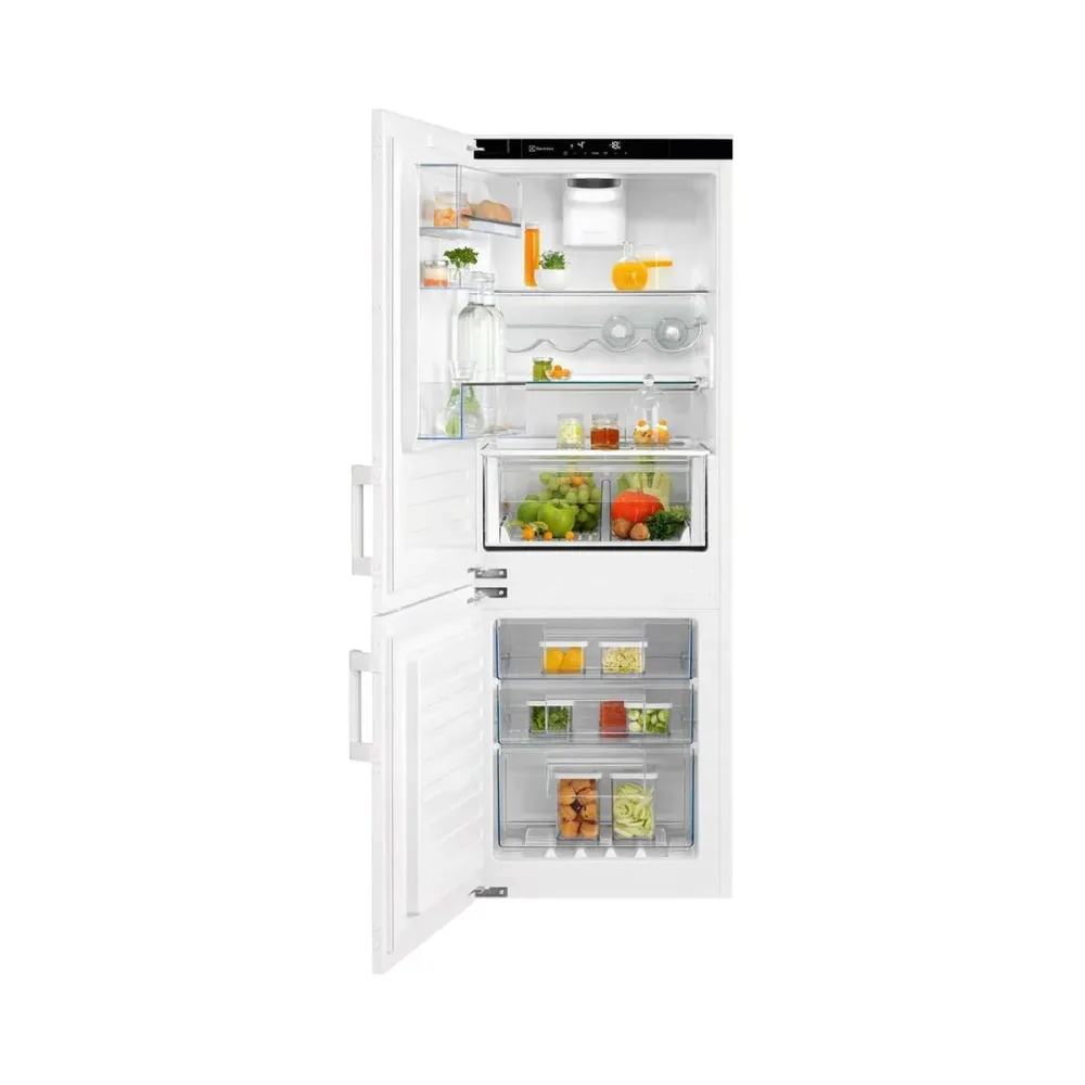 Electrolux EK276BNLWE Kühlschrank mit Gefrierfach dekorfähig – Einbaukühlschrank mit Gefrierfach 55 cm dekorfähig – weiss
