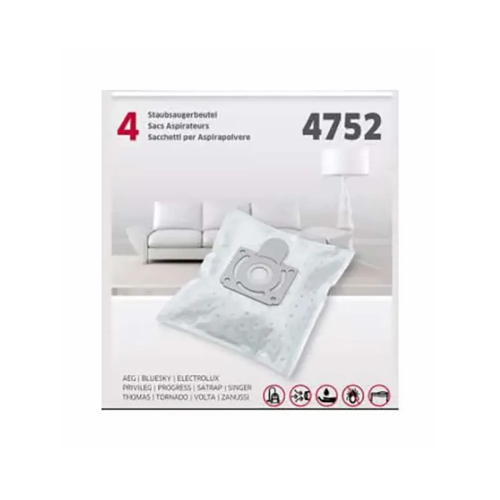Byro Staubsaugerbeutel 4752 4 Stk. Zubehör – Staubsaugerbeutel/Staubbeutel – white