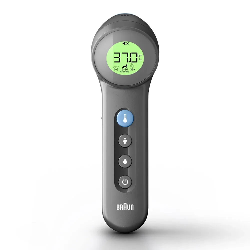 Braun No touch + touch schwarz Fieberthermometer Berührungsloses messen