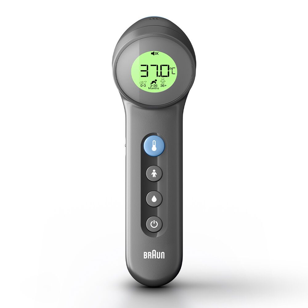 Braun No touch + touch schwarz Fieberthermometer Berührungsloses messen