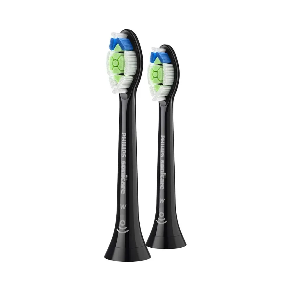 Philips Optimal weiss W2 2St HX6062/88 schwarz Ersatz-Zahnbürsten – Ersatzbürste/Zahnpflege Zubehör