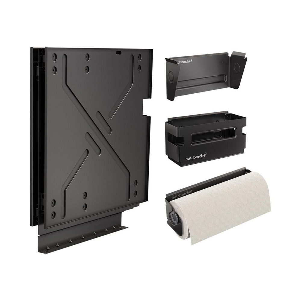 OUTDOORCHEF Organizer Heat 4/Set – Grillabdeckung/Grill Abdeckhaube – schwarz