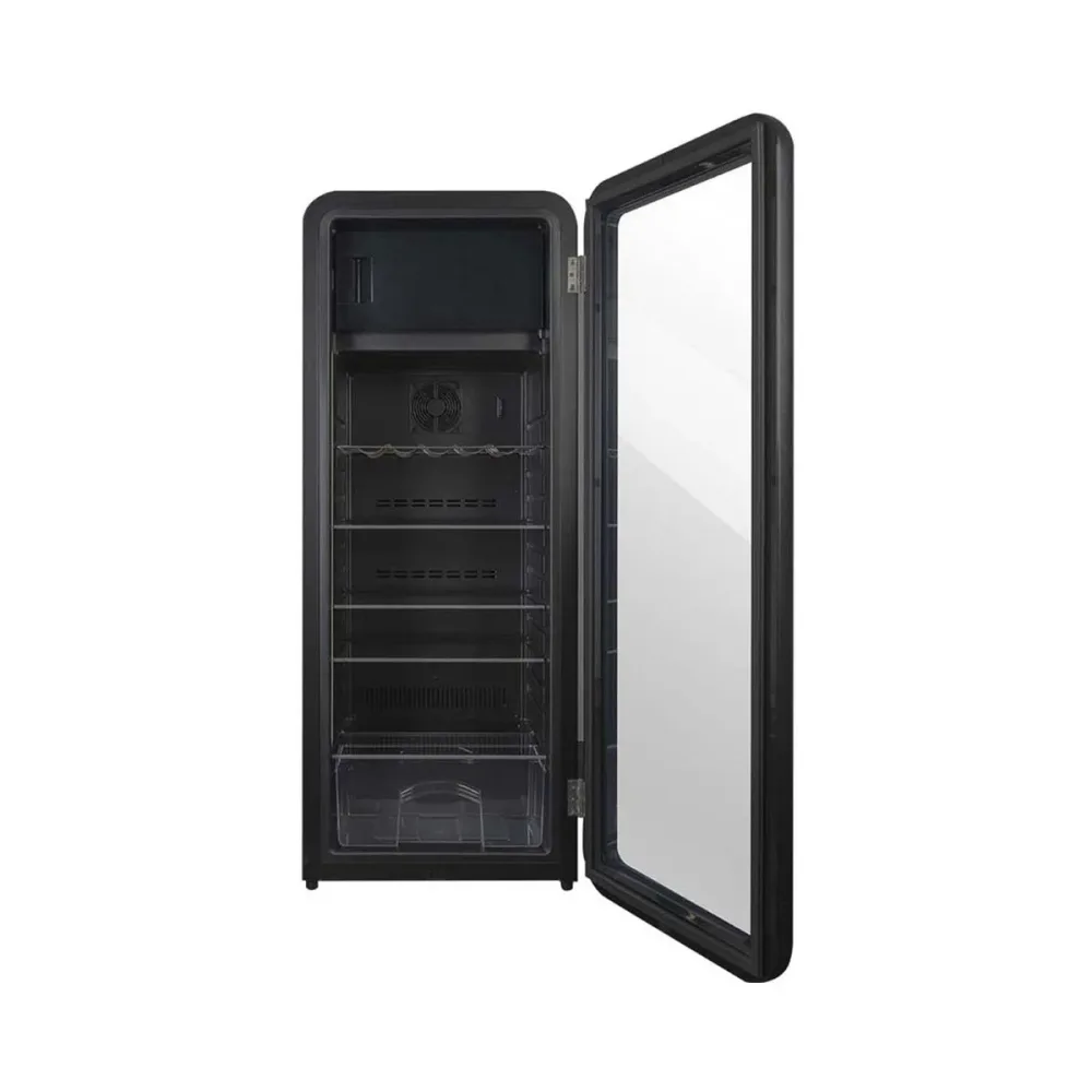 Kibernetik, Getränkekühlschränke, Kibernetik RKS256 Retro Getränkekühlschrank schwarz, Produkte & Wohnen