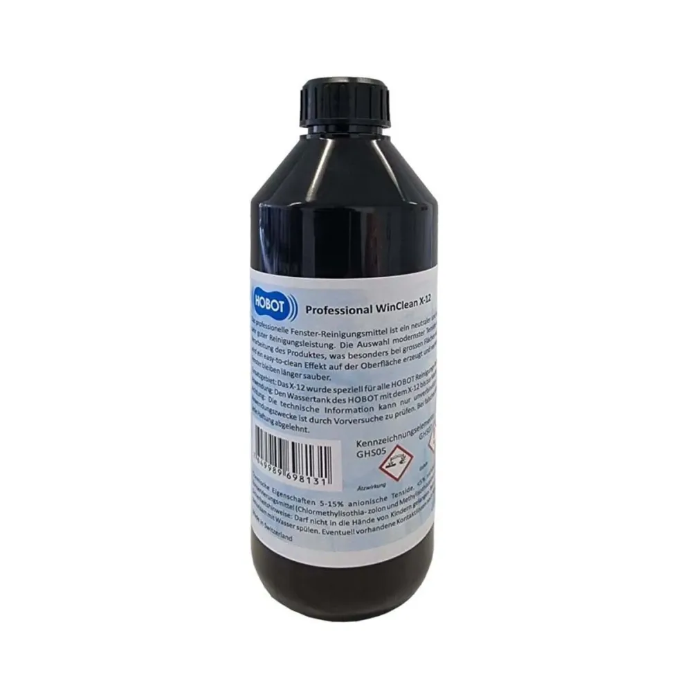 HOBOT WinClean X-12 Fenster-Reinigungsmittel – Staubsauger Roboter Zubehör – schwarz