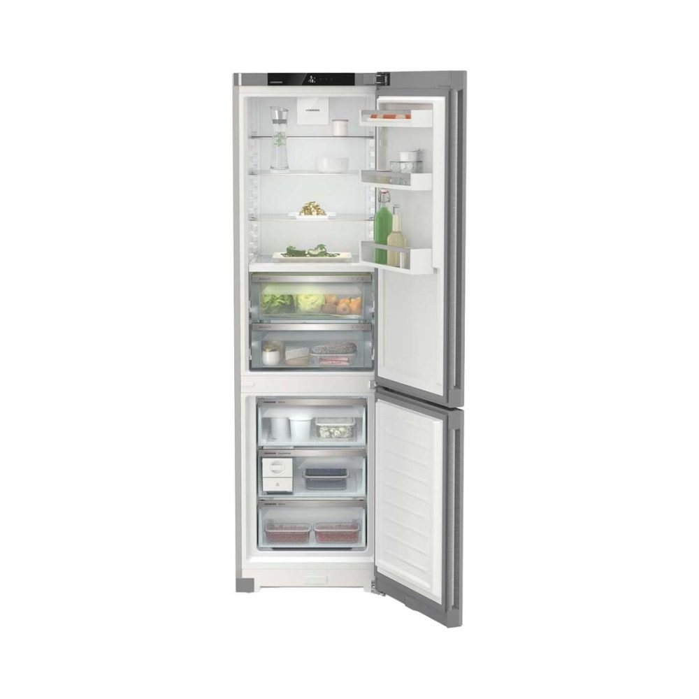 Liebherr CBNsda 572i Plus Sibler Kühl-Gefrierkombination – Kühlschrank mit Gefrierfach freistehend – silber