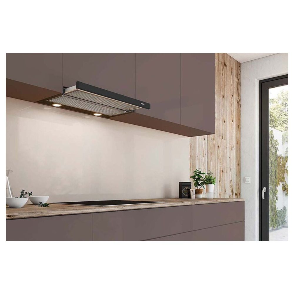 Wesco EVM 215-55 Schwarz Umluft Dunstabzugshaube 55cm – Einbau Dunstabzug