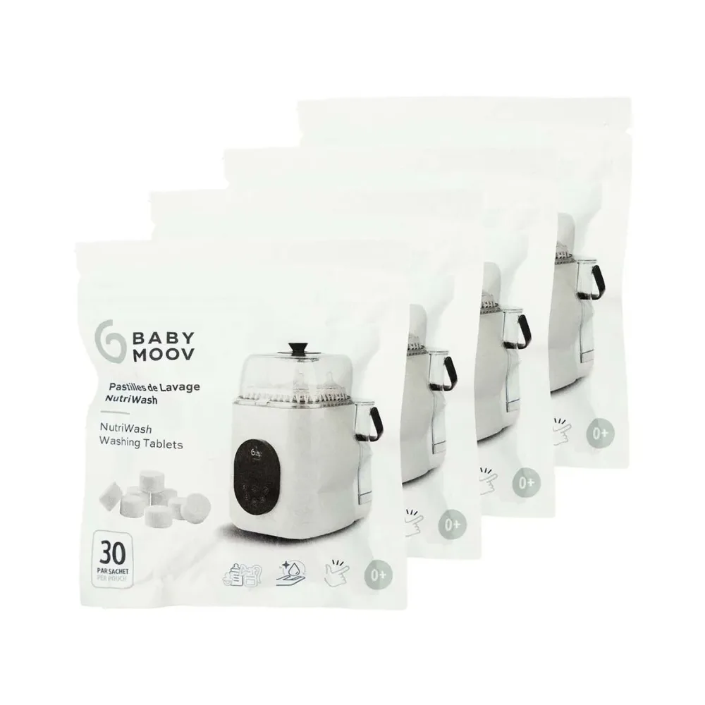 Babymoov NutriWash Reinigungstabletten 120 Stück – Diverses Reinigungszubehör – weiss