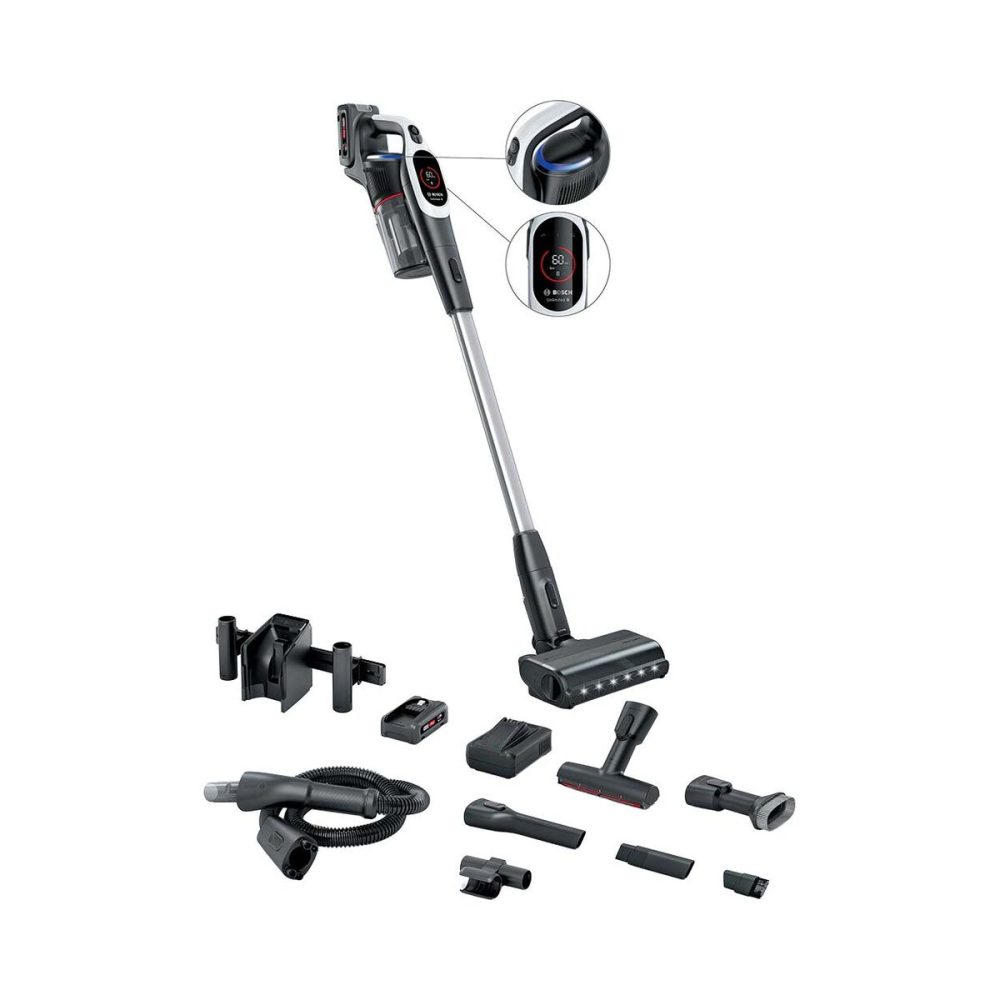 Bosch Unlimited Serie 9 Akkustaubsauger – Akku Staubsauger/Besenstaubsauger – weiss / grau