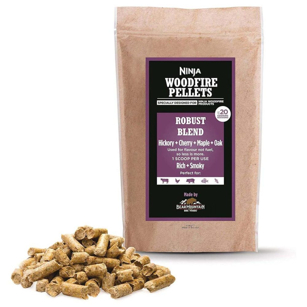 Ninja Woodfire Kräftige Mischung (900g) Pellets – Holzkohle/Briketts/Grill Anzünder