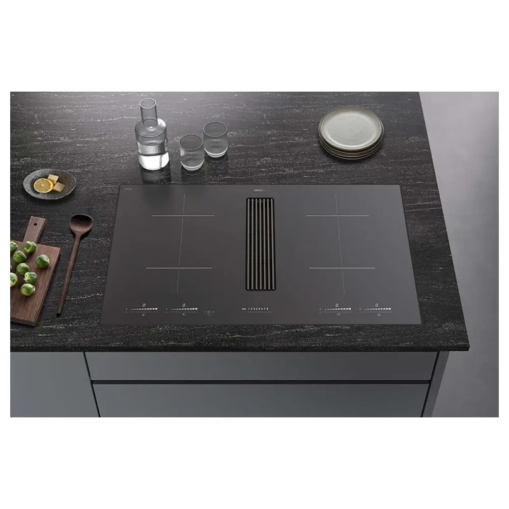 Wesco WKA 83 Piana Pro Abluft Glaskeramik mit integriertem Dunstabzug – Kochfeld mit integriertem Dunstabzug