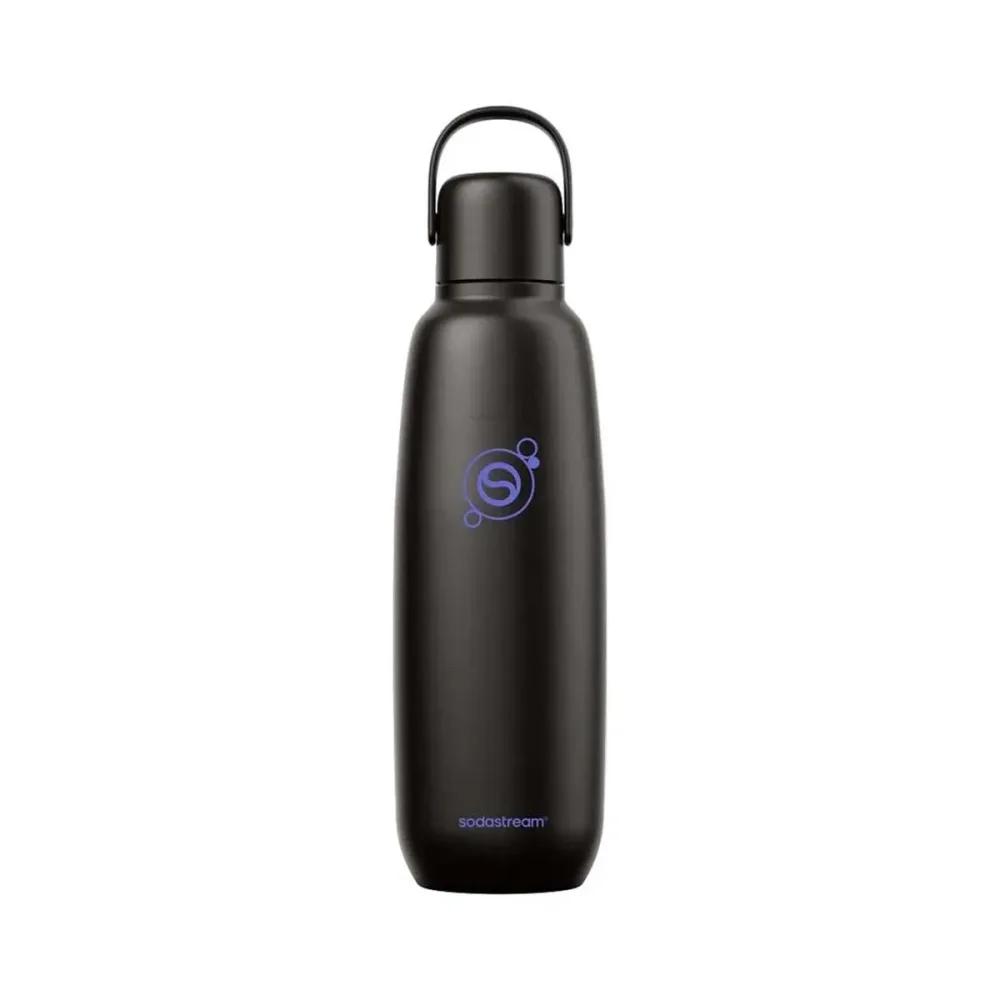 Sodastream 0.9L fizz and go Cool Black DWS Edelstahlflasche – Wassersprudler Zubehör – schwarz
