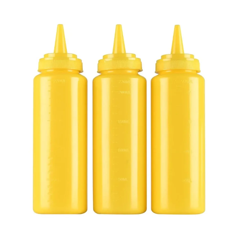 ProChef Quetschflasche Gelb 236ml 3er Set – Diverse Gastro Küchenutensilien