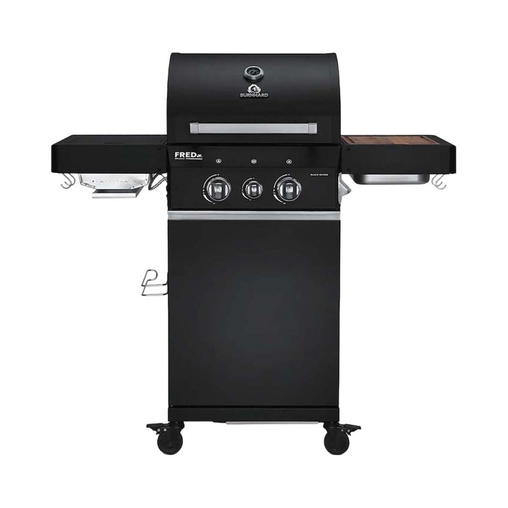 Burnhard FRED Jr Deluxe Gasgrill 2-Brenner Black Edition – schwarz