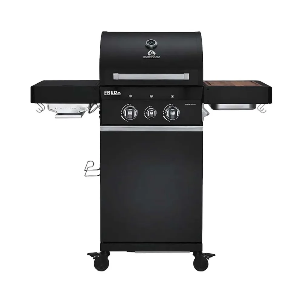 Burnhard FRED Jr Deluxe Gasgrill 2-Brenner Black Edition – schwarz