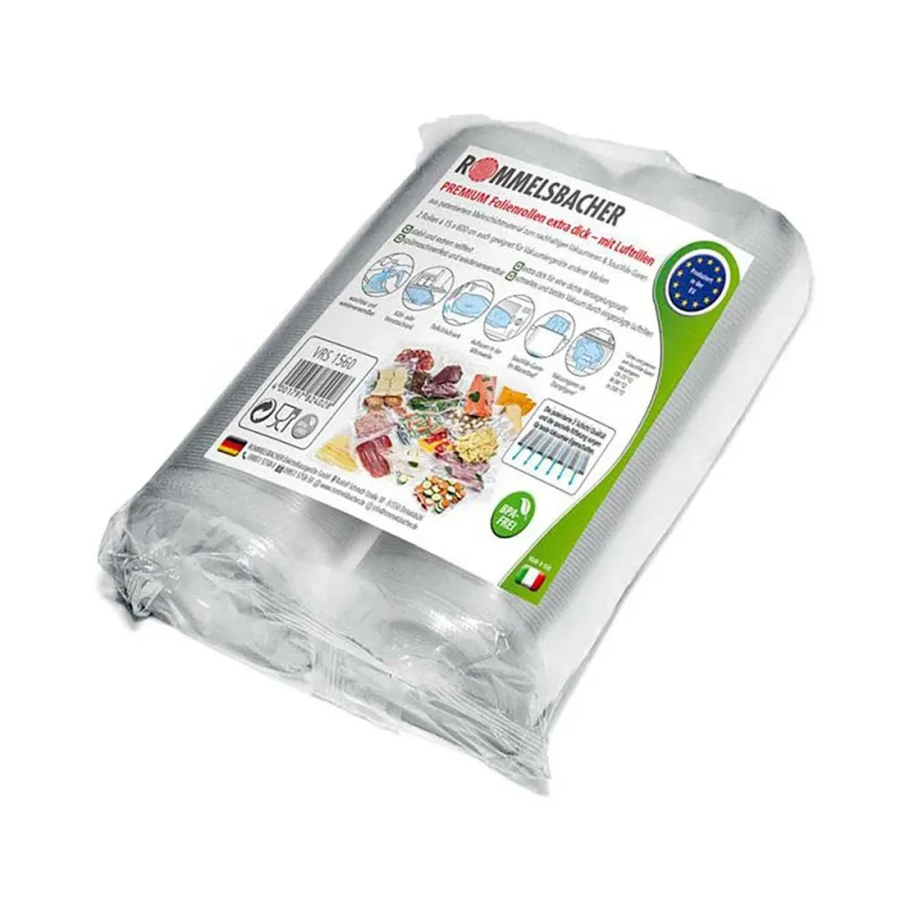 Rommelsbacher VRS 1560 Vakuumrollen 15x600 cm 2 Stk. – Vakuumiergerät Zubehör – transparent