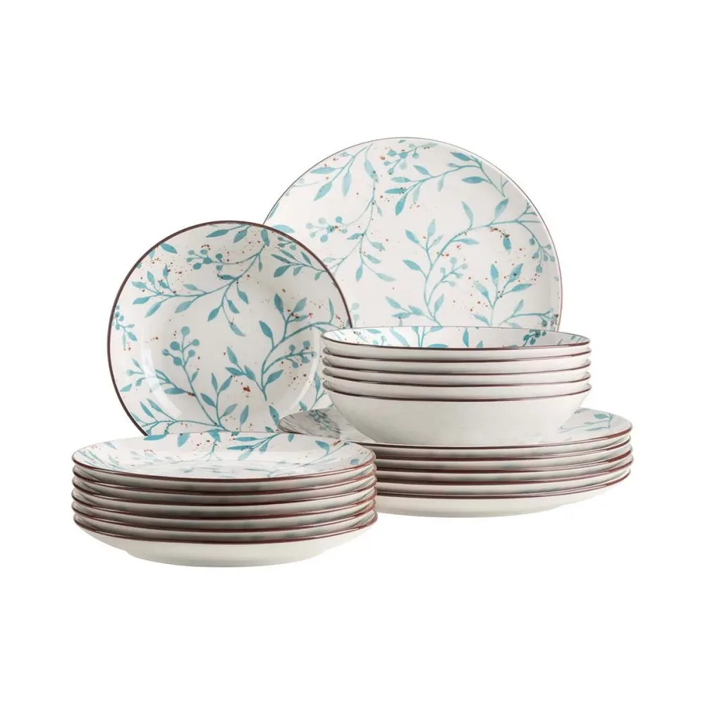 Mäser Serie Olive Tellerset 18-tlg. Türkis