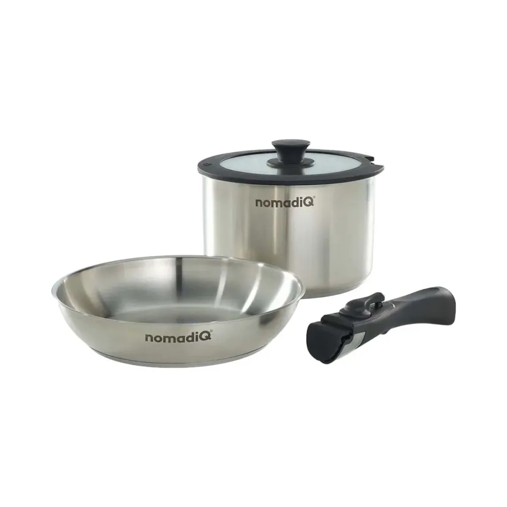 nomadiQ 39.2256.13BB Kochgeschirr – Grillschale/Grillpfanne/Grillgeschirr – edelstahl