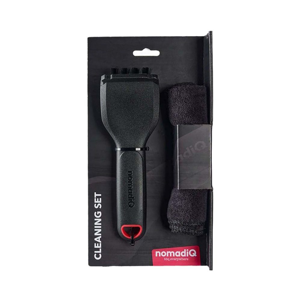 nomadiQ 39.2256.33BB Reinigungsset – Grillbürste/Grillreiniger – schwarz