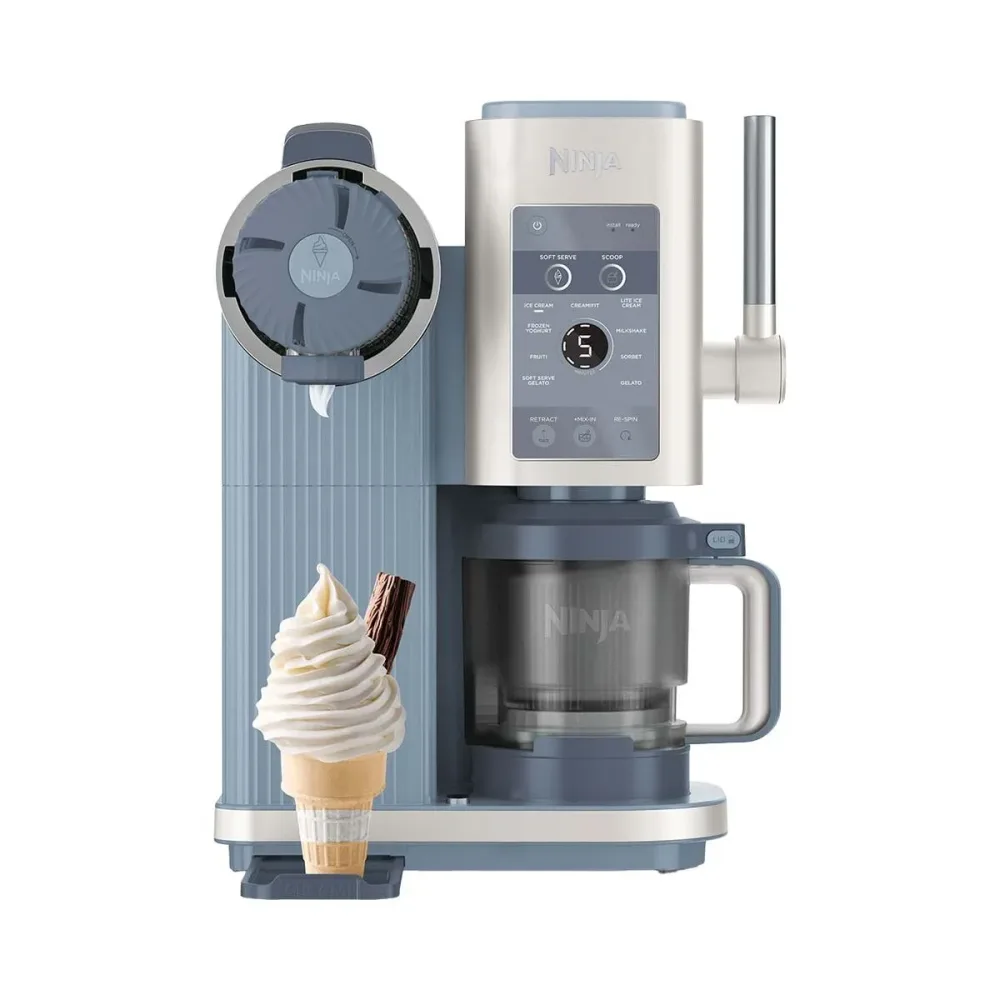 Ninja CREAMI Swirl NC702CH Glacémaschine – Glacemaschine/Eismaschine – hellblau