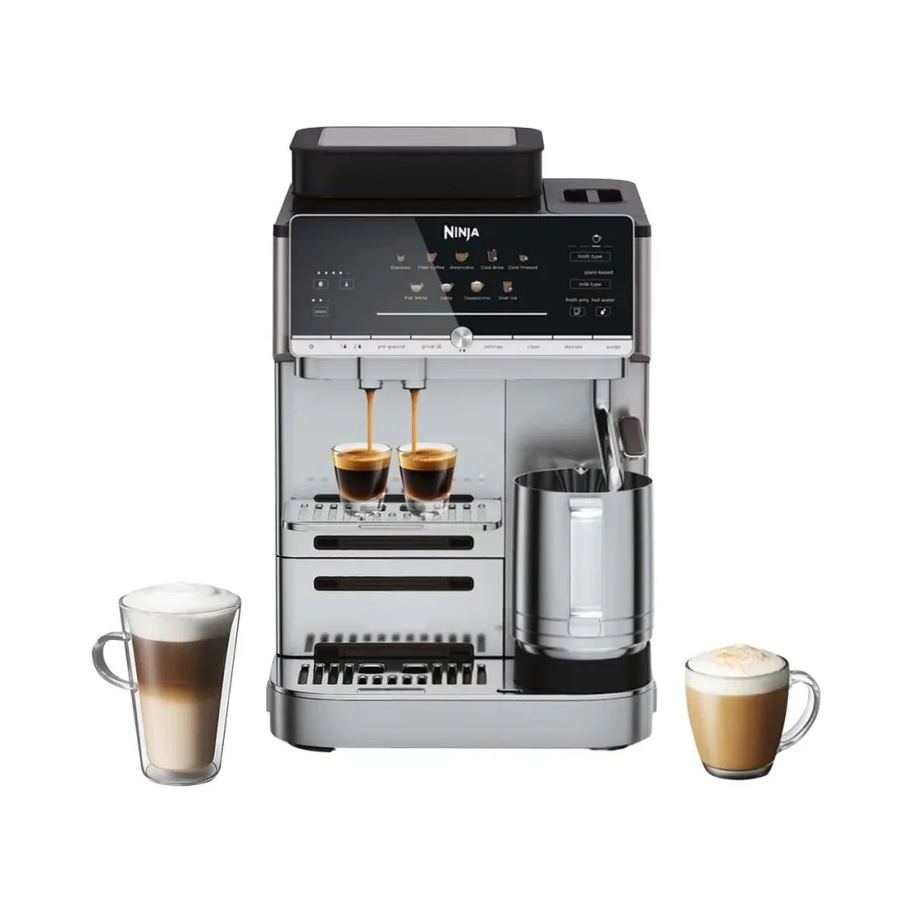 Ninja AE1001CH Luxe Café Kaffeemaschine – Siebträgermaschine/Espressomaschine – silber