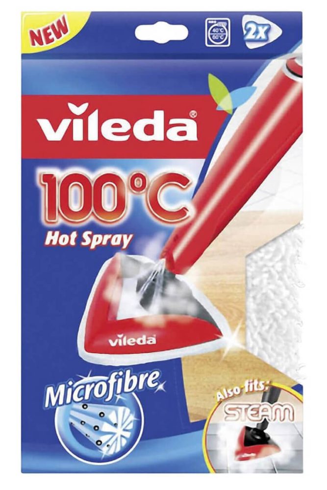 Vileda Steam Microfibre – Wischbezug/Ersatzbürste – weiss
