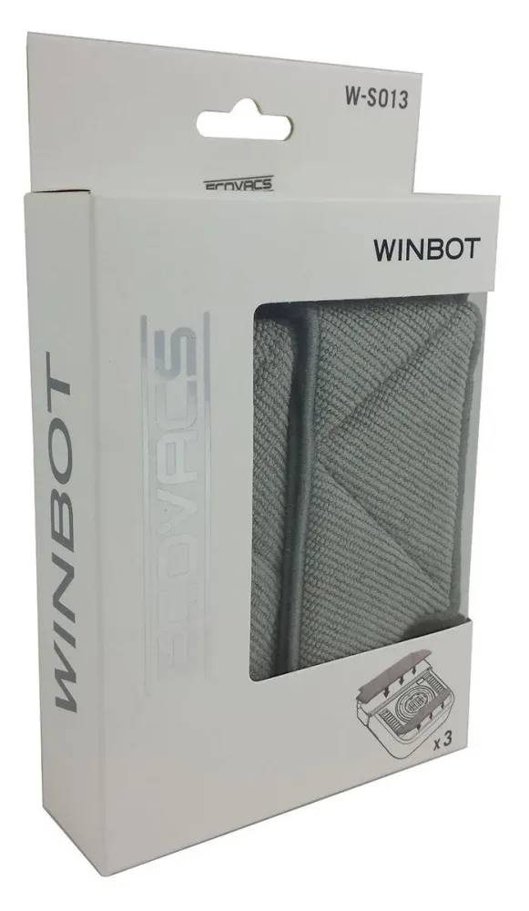 Ecovacs Winbot 710 Pads Microfaser-Pads – Staubsauger Roboter Zubehör – grau