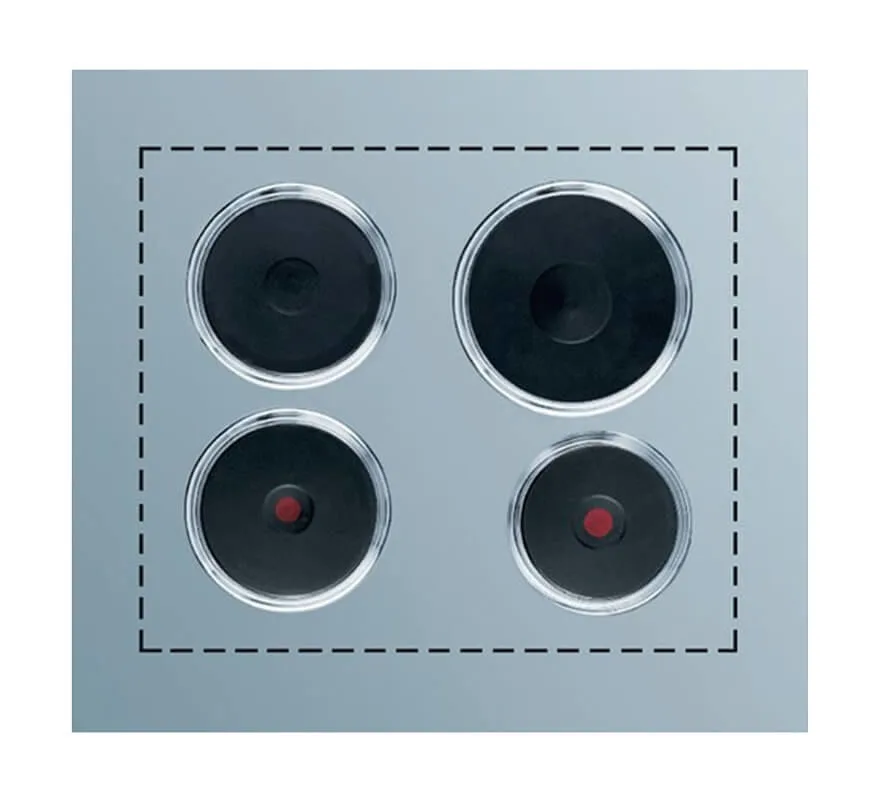 Electrolux PS+B423 +Befestigungset 14/18/18/22 cm Plattensatz – Kochmulde/Gusskochplatten
