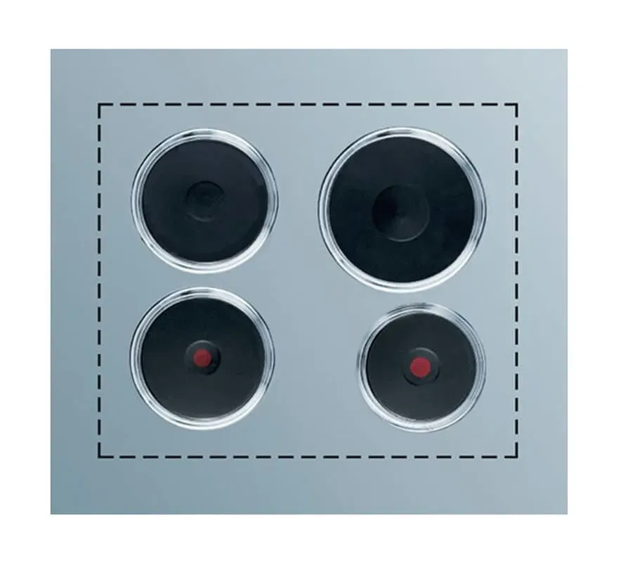 Electrolux PS+B423 +Befestigungset 14/18/18/22 cm Plattensatz – Kochmulde/Gusskochplatten