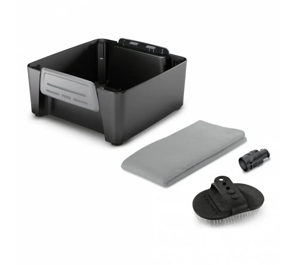 Kärcher Pet Zubehörbox – Diverses Reinigungszubehör – schwarz / gelb