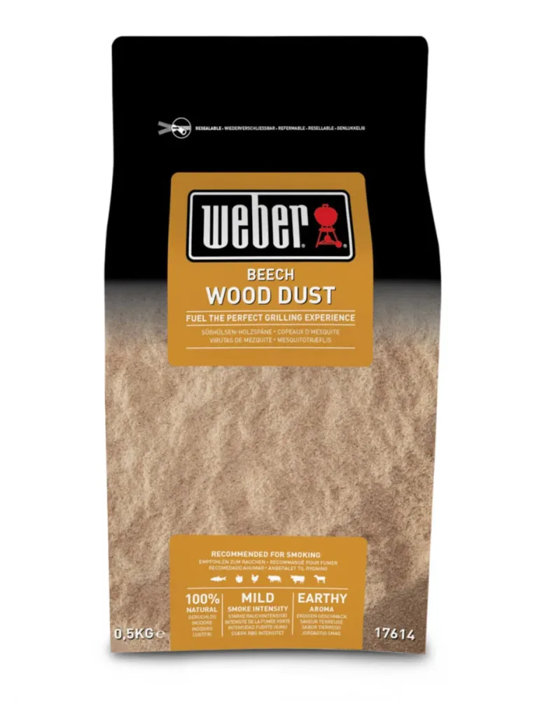 Weber Räuchermehl Buche für Kalträuchereinheit – Weber Holzkohle/Briketts/Grill Anzünder – braun