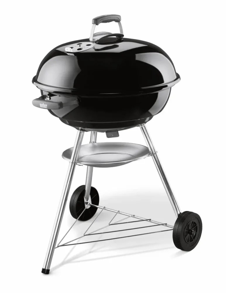 Weber Compact Kettle 57cm, black Holzkohlegrill – Weber Holzkohlegrill/Kohlegrill – schwarz