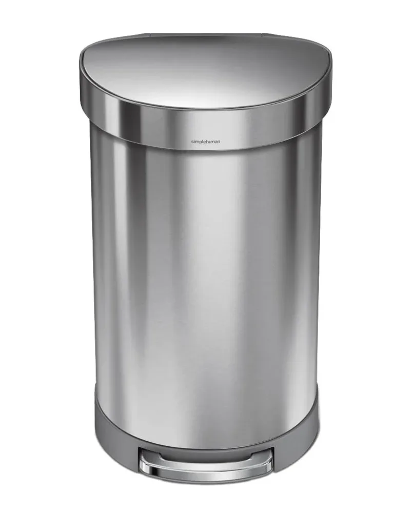 Simplehuman CW2030 45l halbrunder Abfalleimer edelstahl