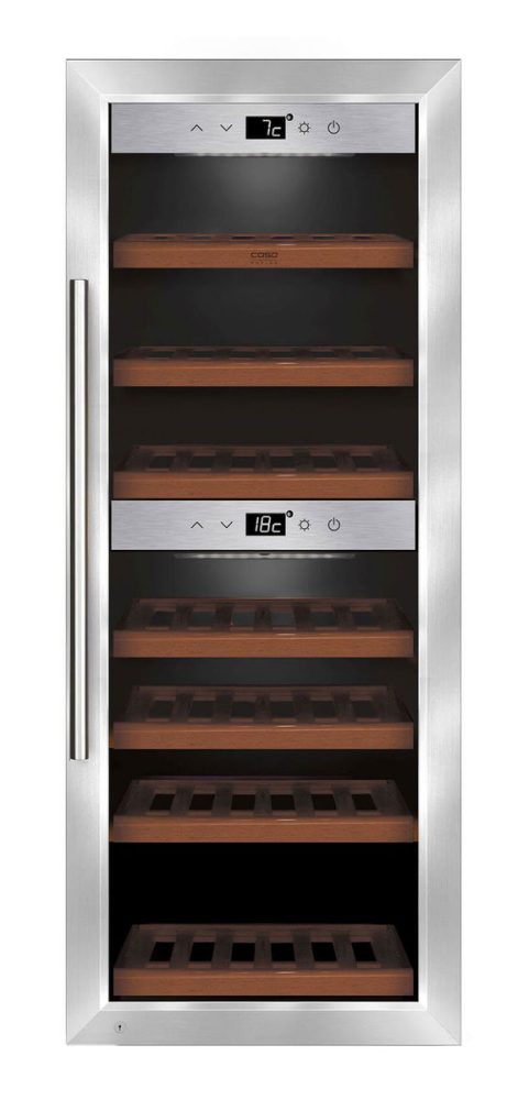 Caso WineComfort 380SMART Weinkühlschrank – Weinkühlschrank freistehend – glas / edelstahl