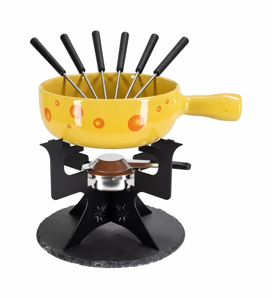 Nouvel Mini Fondue Bar Edelweiss Käsefondue Set 11-tlg