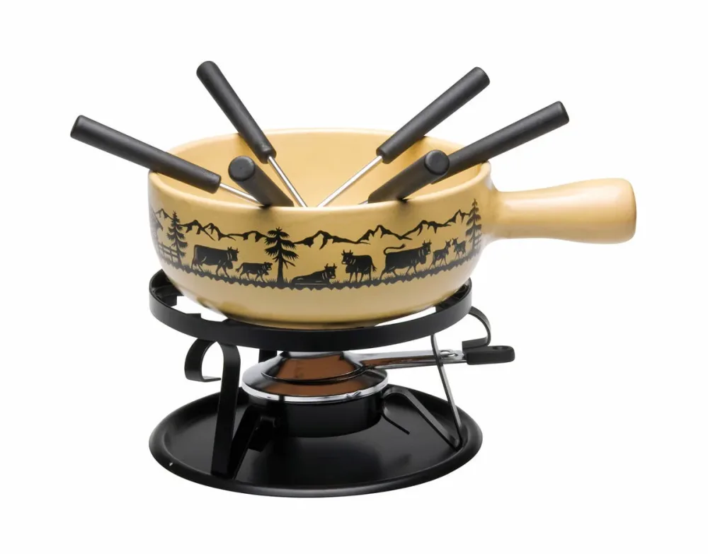 Nouvel Scherenschnitt Käsefondue Set 9-tlg