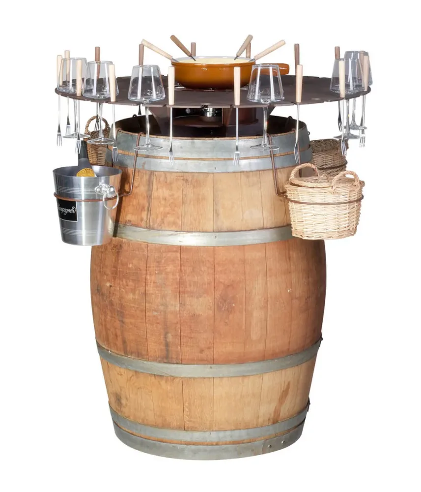 Nouvel 401362 Wein- und Fonduebar – Feuerschale/Feuerstelle – dunkelbraun