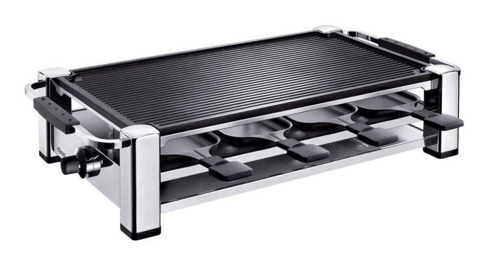 Koenig 8er Raclettegerät chrom – Raclette Ofen/Raclette Grill