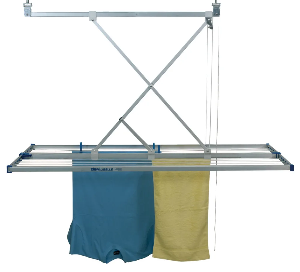 Stewi Libelle XL Deckentrockner – Wäscheständer/Wäscheleine – grau
